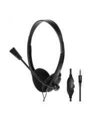 LogiLink Stereo Headset mit Mikrofon schwarz Anschluss 3.5 mm Klinkenstecker integrierter (HS0055)