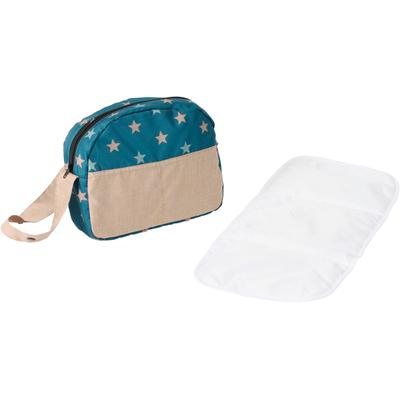 Puppen Wickeltasche CHIC2000 "Jeans Grey", beige (sternchen beige), Puppenausstattungen, KinderB:29cm H:22cm T:9cm, Polyester, B:29cm H:22cm T:9cm