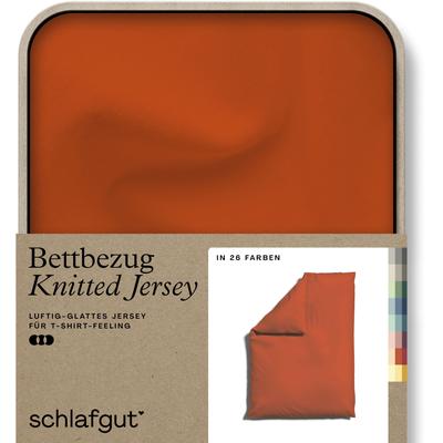 Schlafgut "Premium Bettbezug Knitted Jersey (1 St)" Ton-in-Ton Reißverschluss, Bio-Baumwolle mit Elasthan, Uni, OEKO Tex