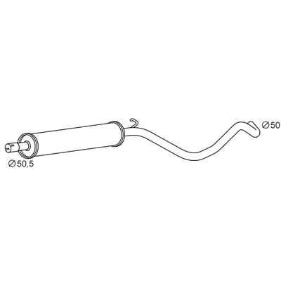 VEGAZ Mittelschalldämpfer SES-172 für SEAT
