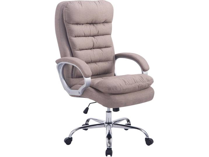 CLP Bürostuhl XXL Vancouver Stoff Belastbarkeit bis zu 150 kg Farbe taupe