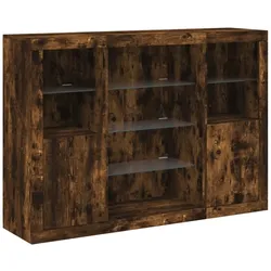 Helloshop26 - Buffet Sideboard Kommode Kleiderschrank Aufbewahrungsmöbel Organizer für Küche Wohnzimmer Lounge mit LED-Beleuchtung 02_0037207