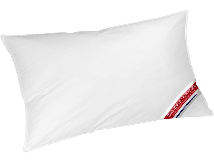 Microfaserkissen KBT BETTWAREN Princess , weiss (weiß), B:40cm L:80cm, Bezug: 100% Baumwolle, Kopfkissen, Microfaserkissen