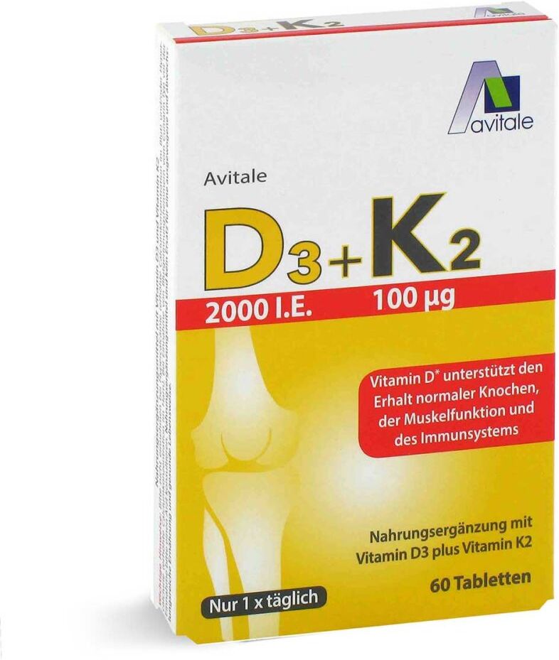 Vitamin D3+K2 2000 I.E. 60stk