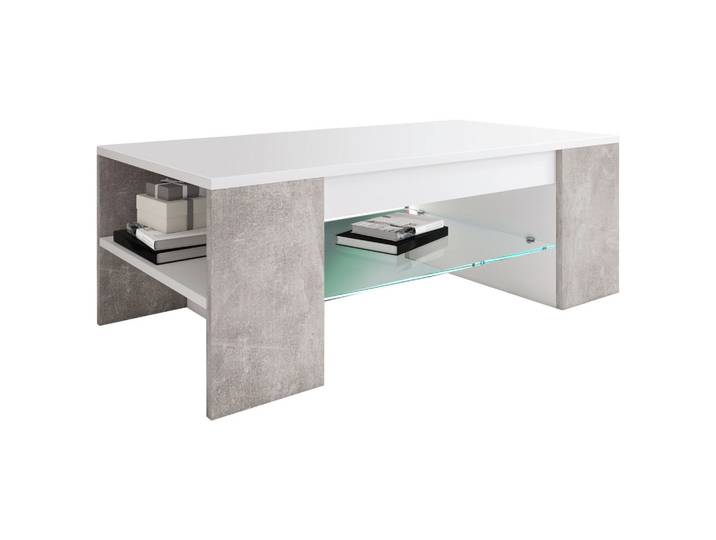 Couchtisch Tunas Weiß/Beton-Optik