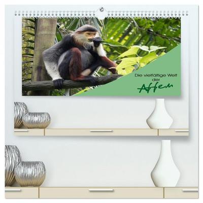 Die vielfältige Welt der Affen (hochwertiger Premium Wandkalender 2026 DIN A2 quer), Kunstdruck in Hochglanz