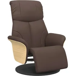 vidaXL Relaxsessel mit Fußteil Braun Kunstleder