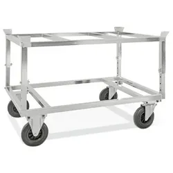 Fahrgestell KM für Euro-Paletten, verzinkt, H verstellbar 655-835 mm, 800 Kg, Rollen VG