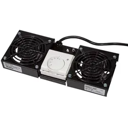 LogiLink Lüftermodul für LogiLink & Canovate Wandschränke mit 2x Lüfter in Schwarz