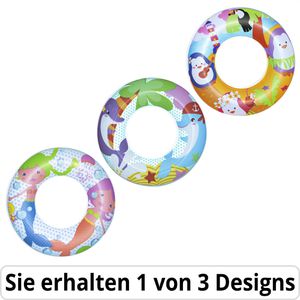 Bestway Schwimmring 36113, aus PVC, Aquapal, farbig sortiert, ab 3 Jahre, bis 60 kg, Ø 46 x 11 cm