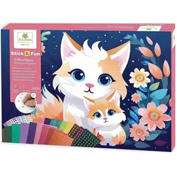 Sycomore Stick'N Fun XL Mosaiques Animaux Mignons (Fr-De-It)