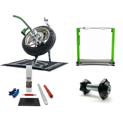 Rabaconda Street Bike Reifenmontiergerät Set für KTM 1290 Super Duke Schwarz Rabaconda Wuchtbock Spray