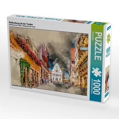 CALVENDO Puzzle Rothenburg ob der Tauber | 1000 Teile Lege-Größe 64 × 48 cm Foto-Puzzle für glückliche Stunden