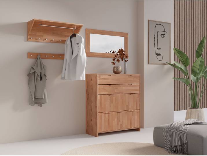 Spiegel GOODPRODUCT Maximus Spiegel B/H/T: 50/96/1,8cm, Hochkant oder quer montierbar , braun (kernbuche), B:50cm H:96cm T:1,8cm, Holzwerkstoff, glasspiegel, Spiegel, Spiegel, Massivholz Rahmen, Spiegelflächer 34x98,5cm, Wandspiegel