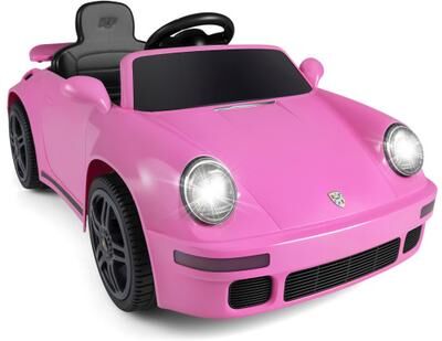Costway 12V Electric Ride On Car Licensed RUF CTR with Remote Control and Music-Pink