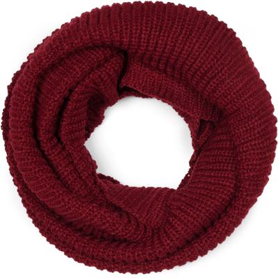Strickschal STYLEBREAKER "Unifarbener Feinstrick Loop", Damen, rot (dunkelrot), Obermaterial: 100% Polyacryl PAN., Modisch, Modetücher