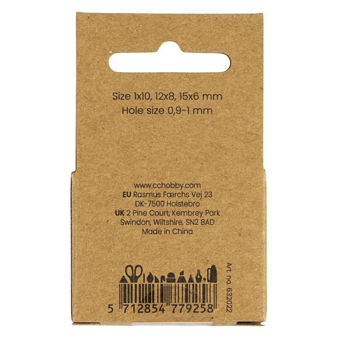 Creativ Company Perlen-Set Achatstein Transparent Grau, 6-10 mm (632022)