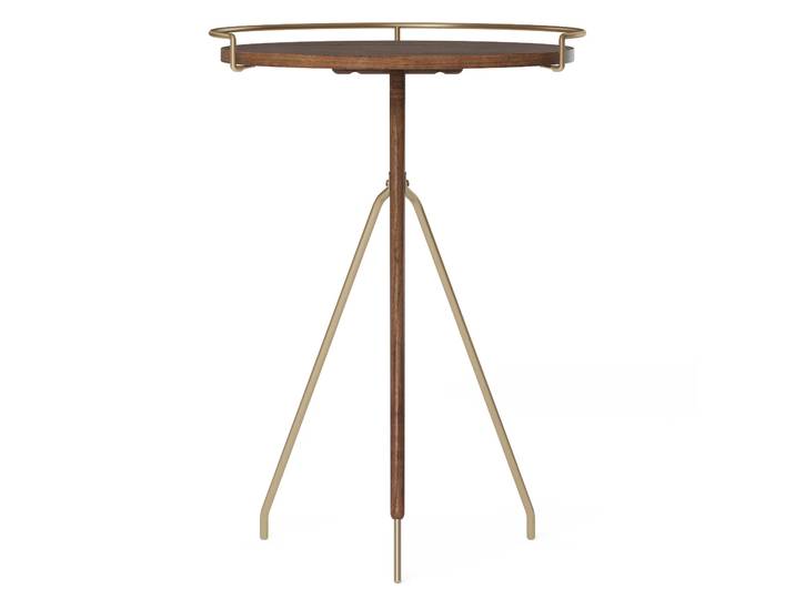 Audo Copenhagen Umanoff Beistelltisch Walnuss-poliertes Messing 60cm