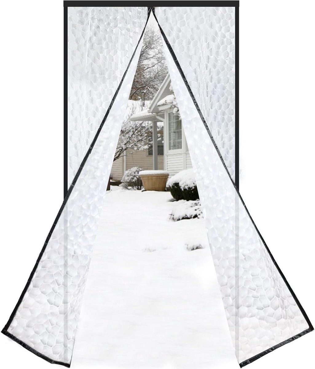 Thermisch Deurgordijn Zwart - Isolerend en Magnetisch Zelfsluitend - B: 95 cm, H: 215 cm