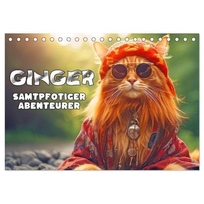 Ginger - Samtpfotiger Abenteurer (Tischkalender 2027 DIN A5 quer), CALVENDO Monatskalender