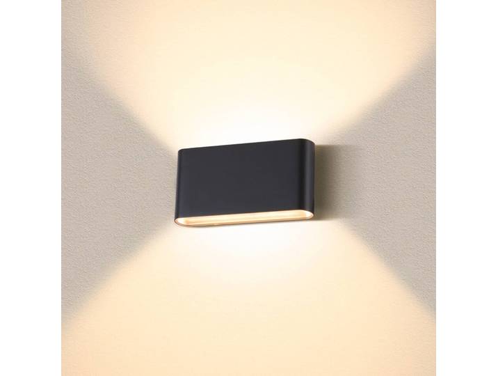 SLV LED Außenwandleuchte Oval, schwarz, Aluminium, Modern