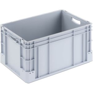 Alpha-Paletten Eurobox Silverline, grau, 60 Liter, offene Griffe, 60 x 40 x 32cm