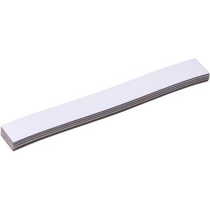 Sprintis Magnetschilder MSXX000901, weiß, 80 x 10 mm, für Handbeschriftung, 100 Stück