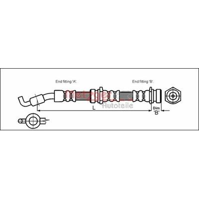 METZGER AUTOTEILE Bremsschlauch 4114722 für KIA