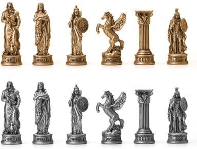 Veronese Design 3.27 in H Greek Roman Pantheon Chessman Set Poly Resin