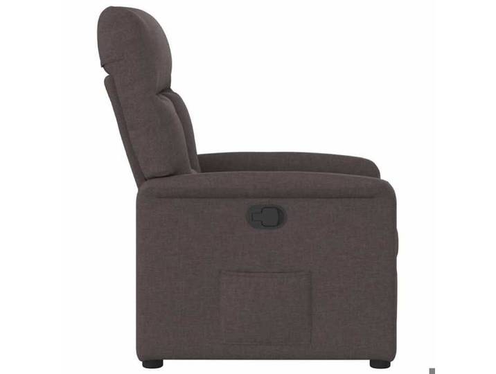 Confortable Fauteuil inclinable Chaise-sofa pour relax Marron foncé Tissu__27447