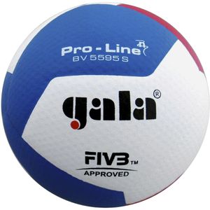 gala-sport Volleyball Pro-Line BV5595S mit FIVB Zertifizierung, Spielball, weiß/blau/rot, 280 Gramm, Größe 5