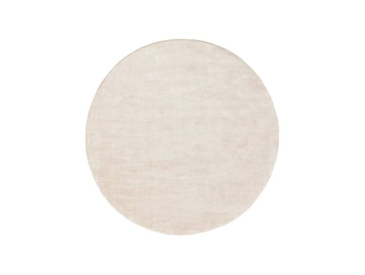 Tapis en viscose rond crème d 120