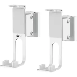Goobay Lautsprecher-Wandhalterung One Sound Flex, weiss (Wandmontage, Drehbar, Neigbar, Schwenkbar), Lautsprecher Ständer + Wandmontage, Weiss