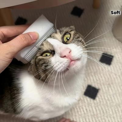 Happy Pet Pantry Purr Touch Cat Grooming Brush Soft Silicone Cat Tongue Groomer For Gentle Shedding & Bonding Purr Touch Cat Grooming Brush Soft Silicone Cat Tongue Groomer For Gentle Shedding & Bonding
