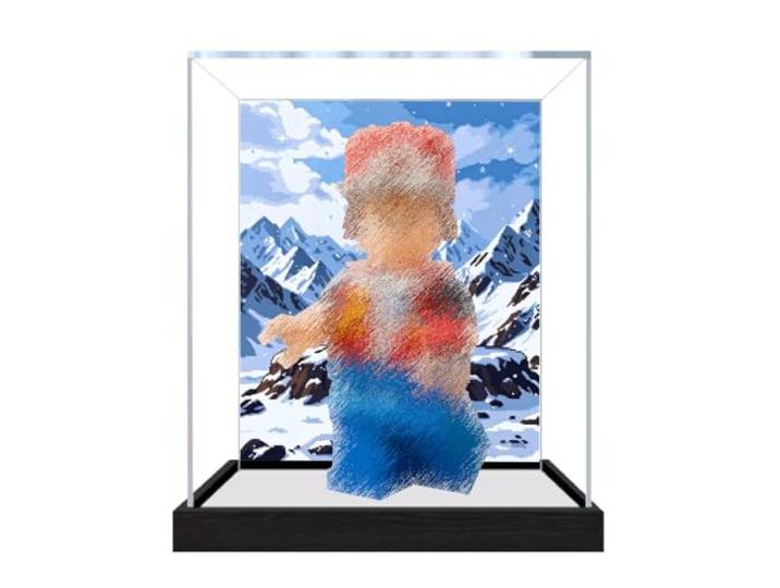 Acryl-Vitrine, kompatibel mit Le-go 40868 (Hintergrund 3 mmC) Kompatibel mit Le-go 40868 transparente Acryl-Vitrine; staubdicht, nur Gehäuse, Modell nicht im Lieferumfang enthalten