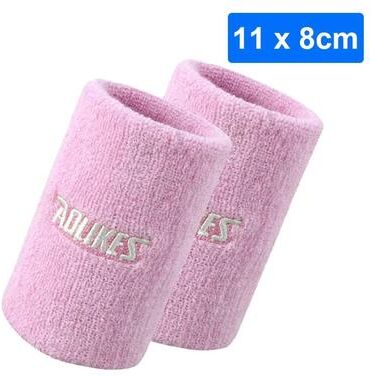 Uplifted Finds AOLIKES Premium Cotton Moisture Wicking Sports Wrist Sweatbands (1 Pair) 11cm Pink