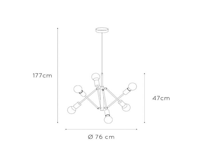 Lucide Hängeleuchte Lester, dimmbar, schwarz, für Wohn- / Esszimmer, Metall, Modern