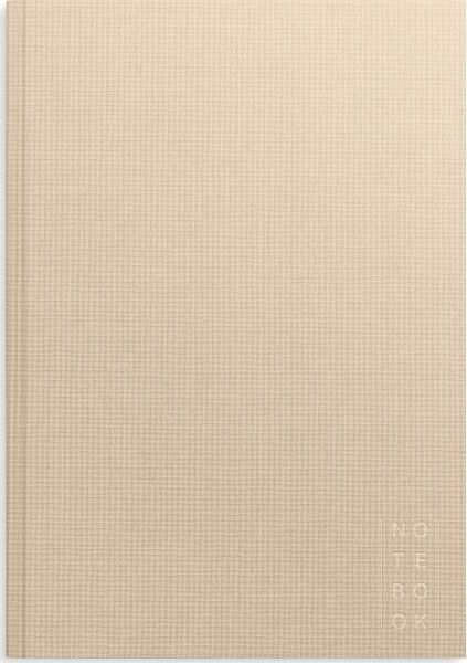Burde Notesbog, Tekstil, A4, Linjeret, Beige