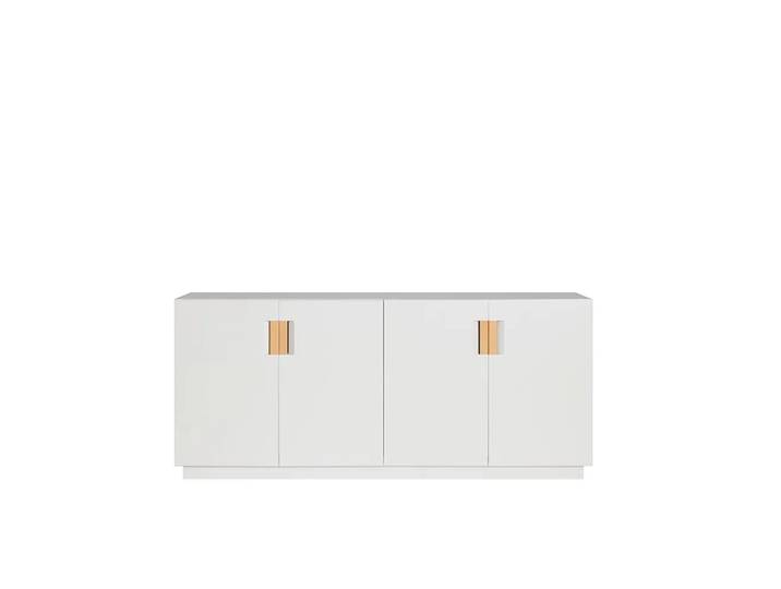 Asplund Armoire Frame 160 Low white, portes pliantes, 42 cm, natural