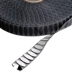 Klettpunkte oval, paarweise Haken und Flausch Rolle mit 1,700 Paar | weiß, Nylon