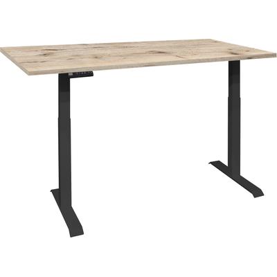 Mäusbacher "Big System Office, Arbeitstisch, Bürotisch" Breite 120 cm, elektrisch höhenverstellbar, sandeiche