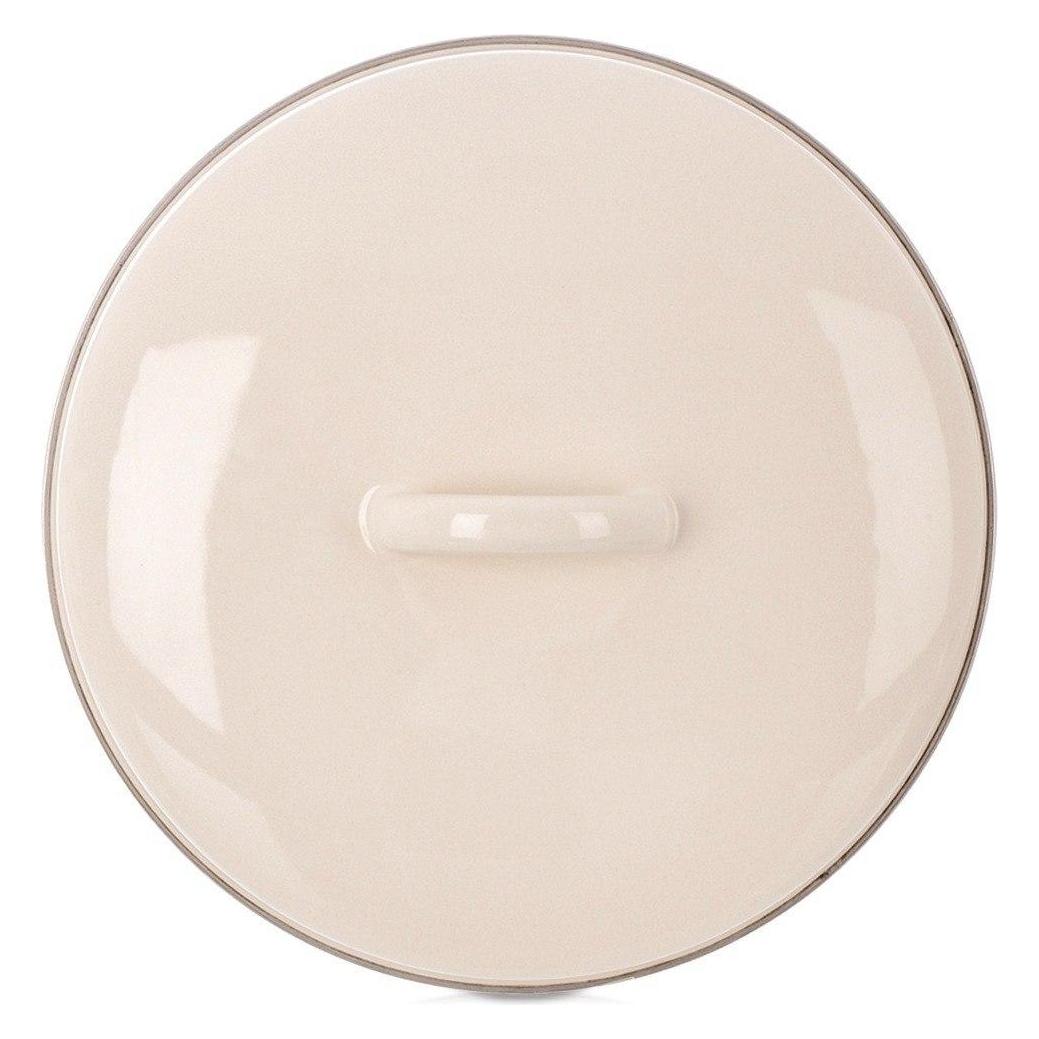 Orion Emaillierter Deckel für cremefarbenen Topf mit Stahlrand, 24 cm (24 cm, Metall) (76521445)