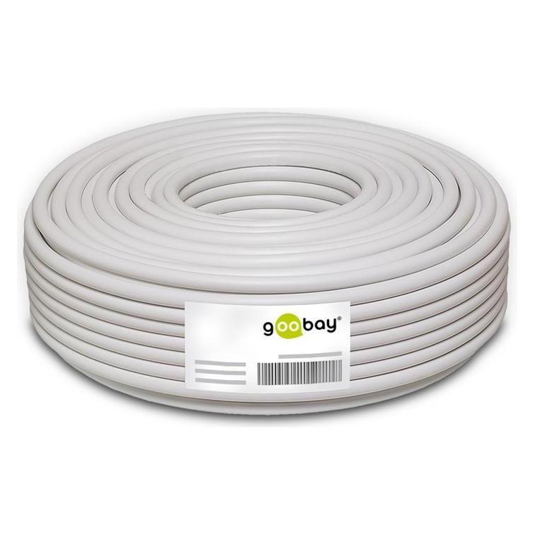 Goobay Lautsprecherkabel weiss CU (50 m, 0.50 mm²) (15102)