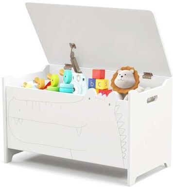 Wooden Toy Box Kids Large Trunk Chest Flip Top Storage Organizer