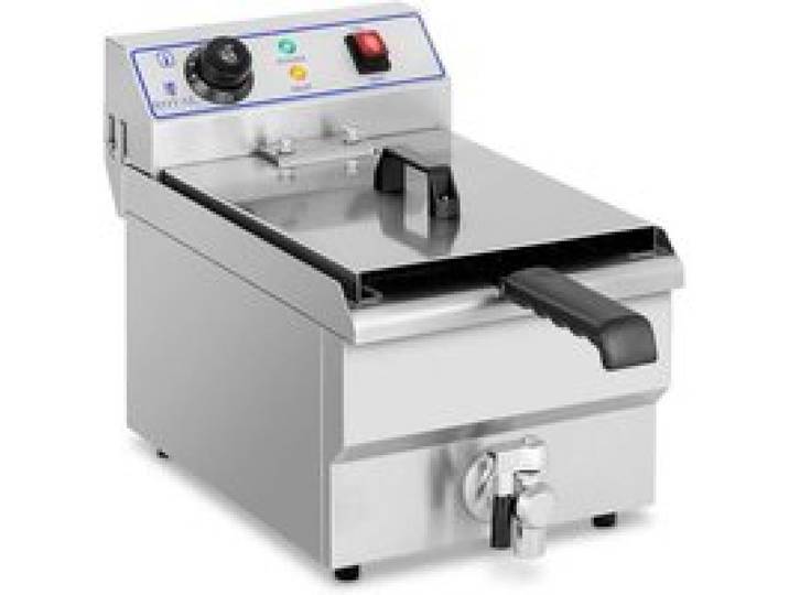 Friteuse électrique - ROYAL CATERING - RCEF 10E - 10L - 3.200W - Inox - Robinet de vidange