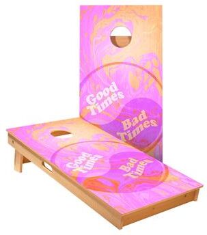 Skip's Garage Good Times Bad Times Cornhole Boards