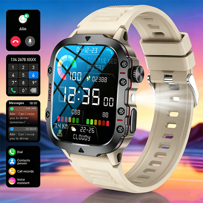 Fusion Finds Smart Bluetooth Calling Smartwatch With Touch Screen, Sports Modes & Remote Camera Control gold