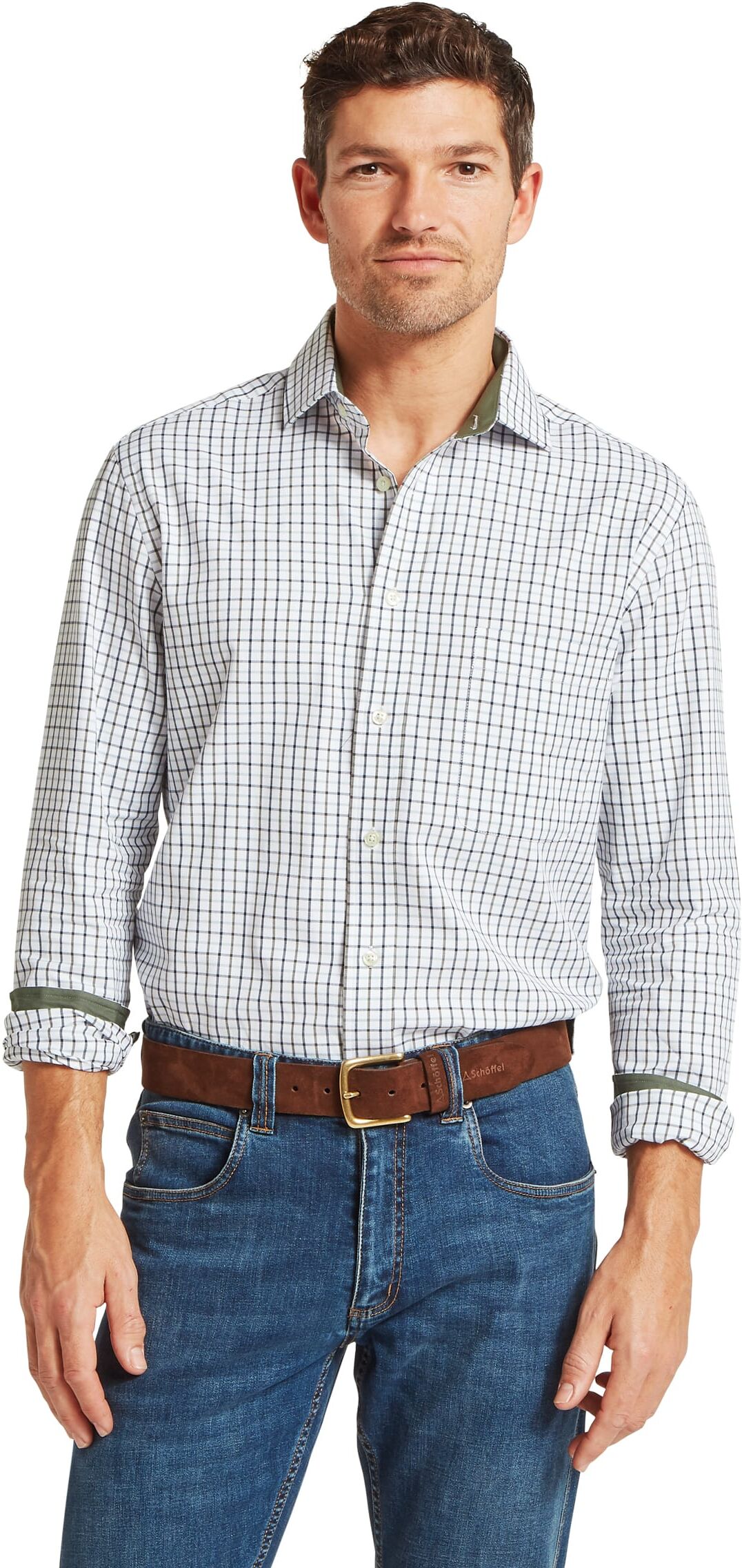 Schöffel Country Milton Tailored Shirt - Blue - Size 17.5 - Men