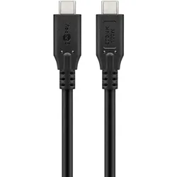 Goobay 74196 USB Kabel USB4 Gen 2x2 1,5 m USB C 20 Gbit/s 100 W Schwarz