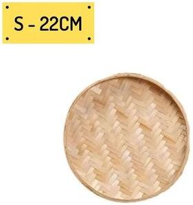 Uplift Picks Hand Woven Bamboo Tray Fruit Basket Decorative Kitchen Storage Tray 22 Cm